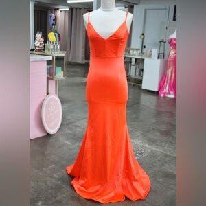 Elegant Orange Maxi Dress